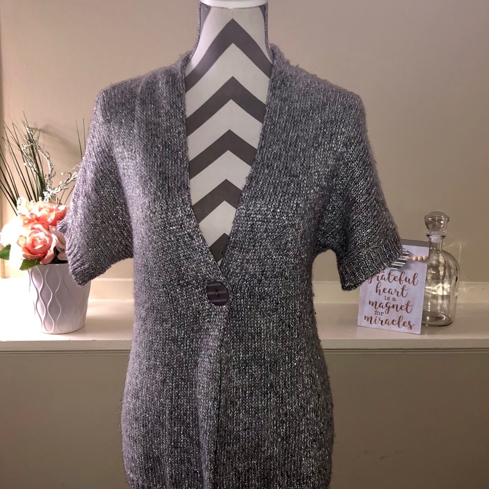 ~Gray Knitted Swing Cardigan~